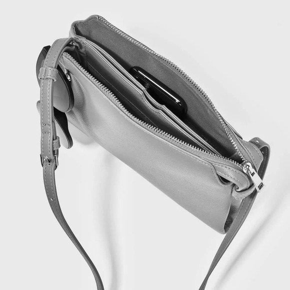 Double Gusset Crossbody or Sling Bag - Peachy Pink 7.5" x 9.75" x 1.5" Free Ship - Picture 6 of 7